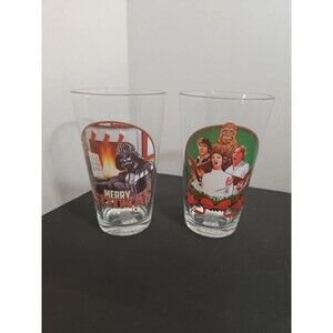 Star Wars Christmas Glasses  Merry Sithmas/Happy Carolers Excellent Condition